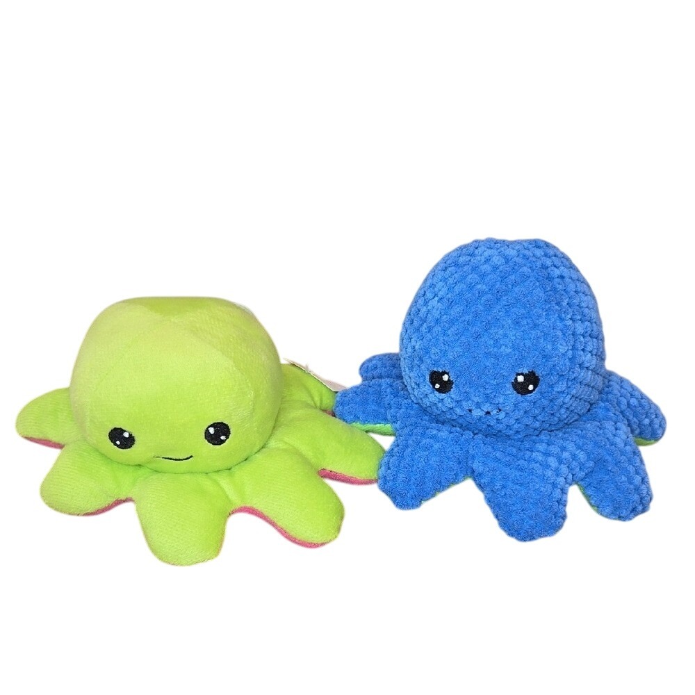 BUNDLE of TWO Goffa Octopus Plushies Blue Green Stuffed Animals 5in NWT‎